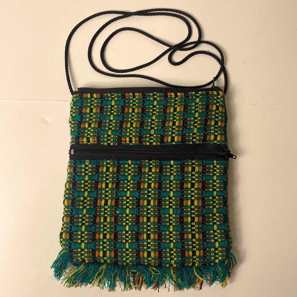Tweed Crossbody Mini Bag with Fringe